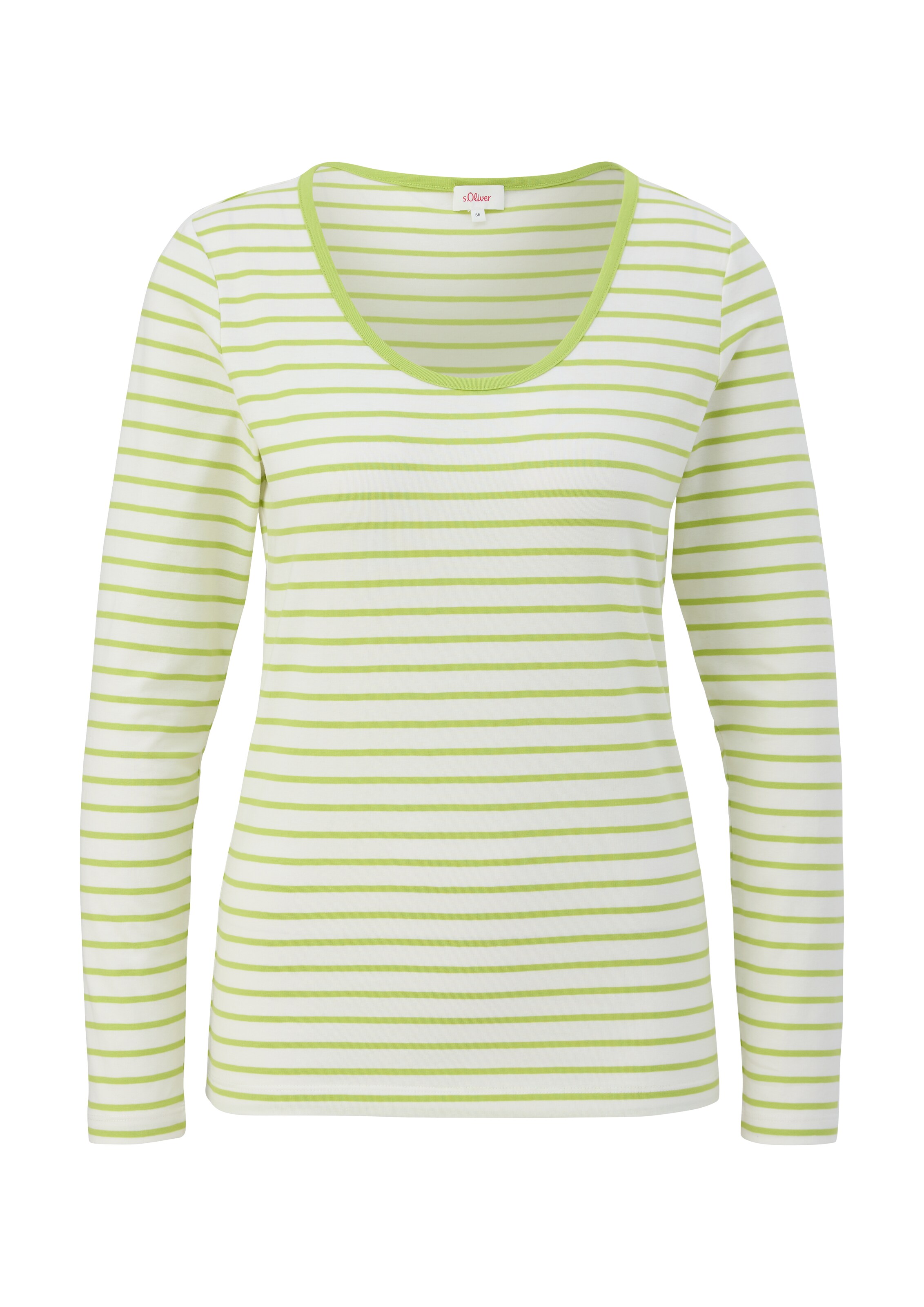 s.Oliver Shirt in 4XL in de kleur Lichtgroen / Wit, Productweergave
