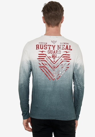 Rusty Neal Longsleeve mit großem Front-Print in Grau