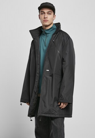 Urban Classics Winter coat in Black: front