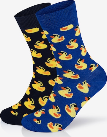 Chaussettes '2-Pack Rubber Duck' Happy Socks en mélange de couleurs : devant