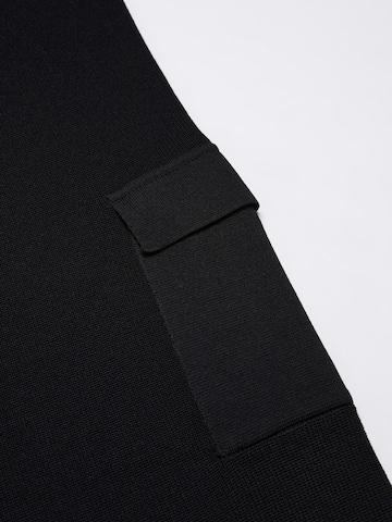 MANGO Široke hlačnice Kargo hlače 'GLOVE' | črna barva