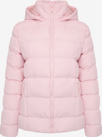Threadbare Between-Season Jacket 'Dianna' in Pink: front