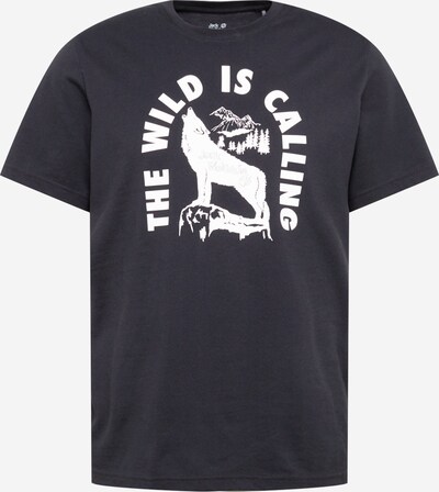 JACK WOLFSKIN T-Shirt in schwarz / weiß, Produktansicht