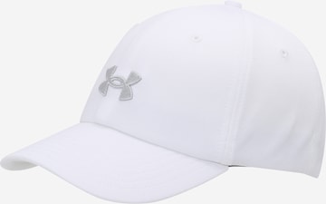 UNDER ARMOUR Спортна шапка 'Blitzing' в бяло: отпред