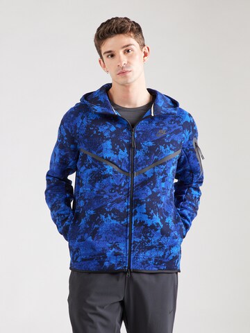 Nike Sportswear Кофта на молнии 'TCH FLC' в Синий: спереди