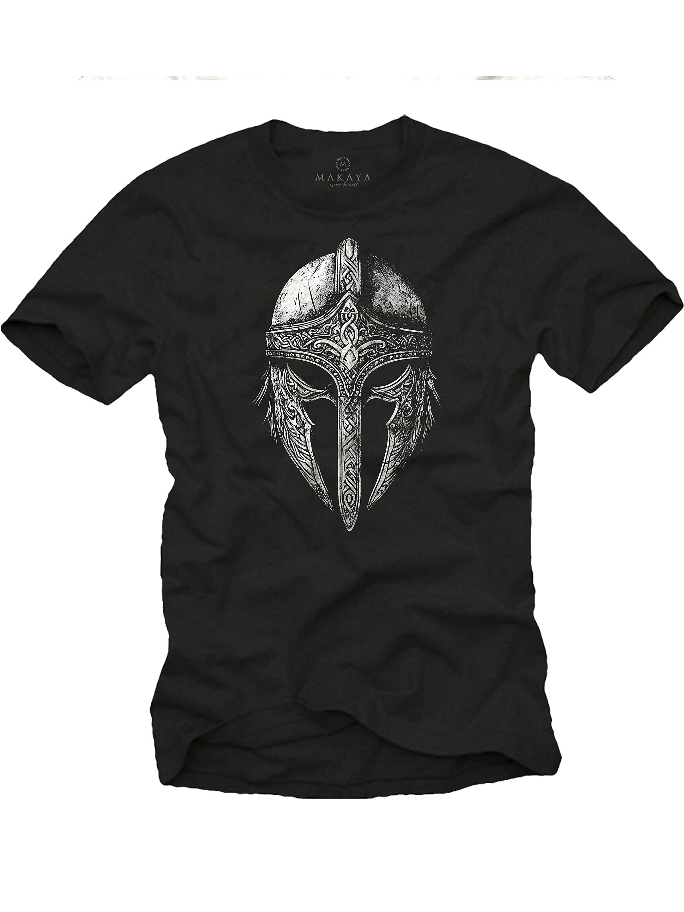 MAKAYA Shirt 'Vikinger Helm' in Black: front