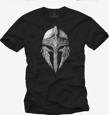 MAKAYA Shirt 'Vikinger Helm' in Black: front