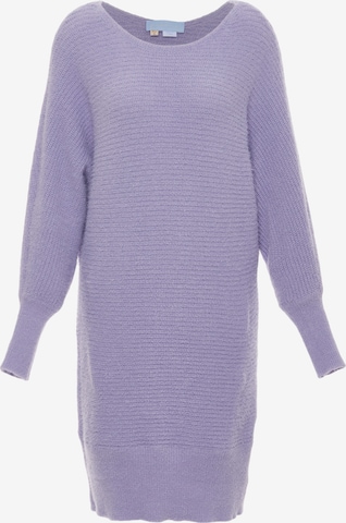 Robes en maille Poomi en violet : devant