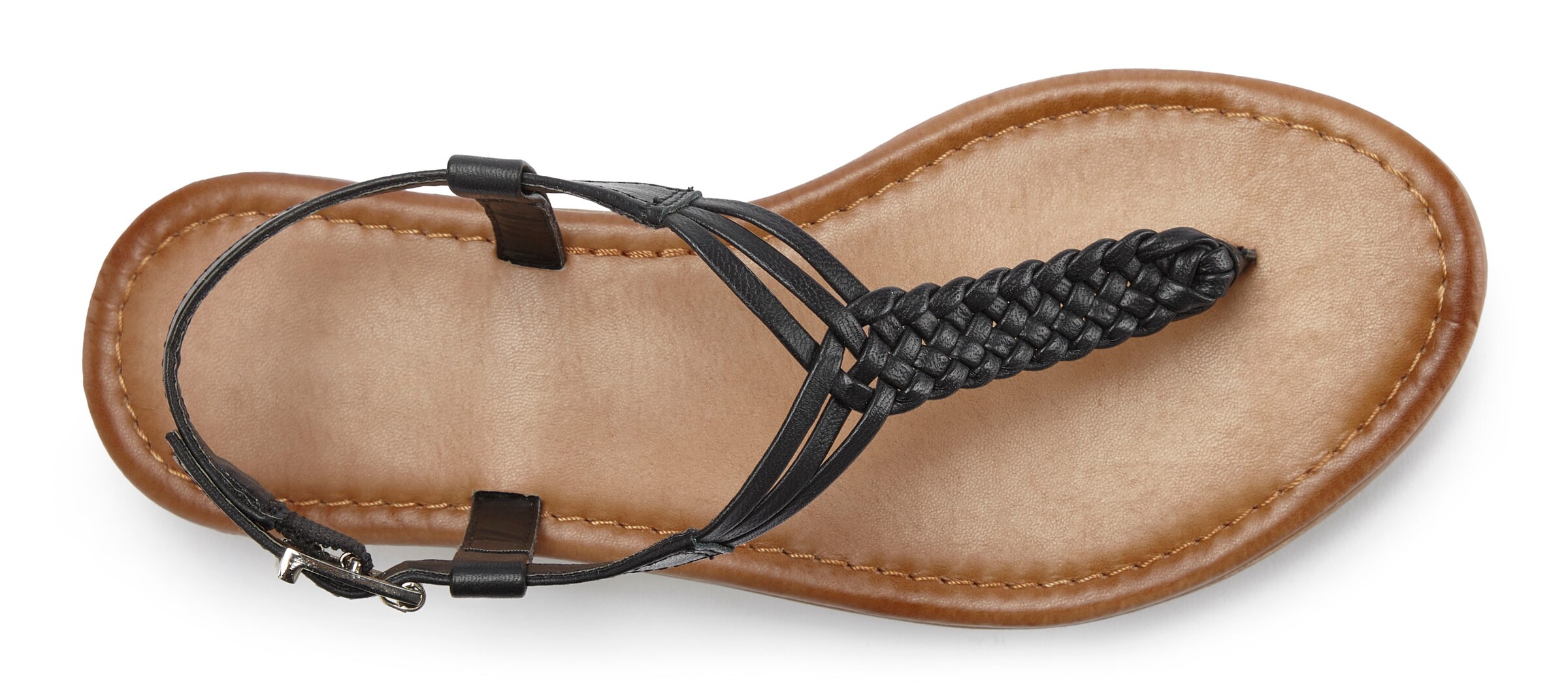 VIVANCE T-Bar Sandals in Black
