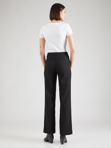 Monki Regular Trousers with creases in Black