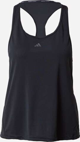 ADIDAS PERFORMANCE Sports Top 'Hiit Heat.Rdy Sweat Conceal' in Black: front