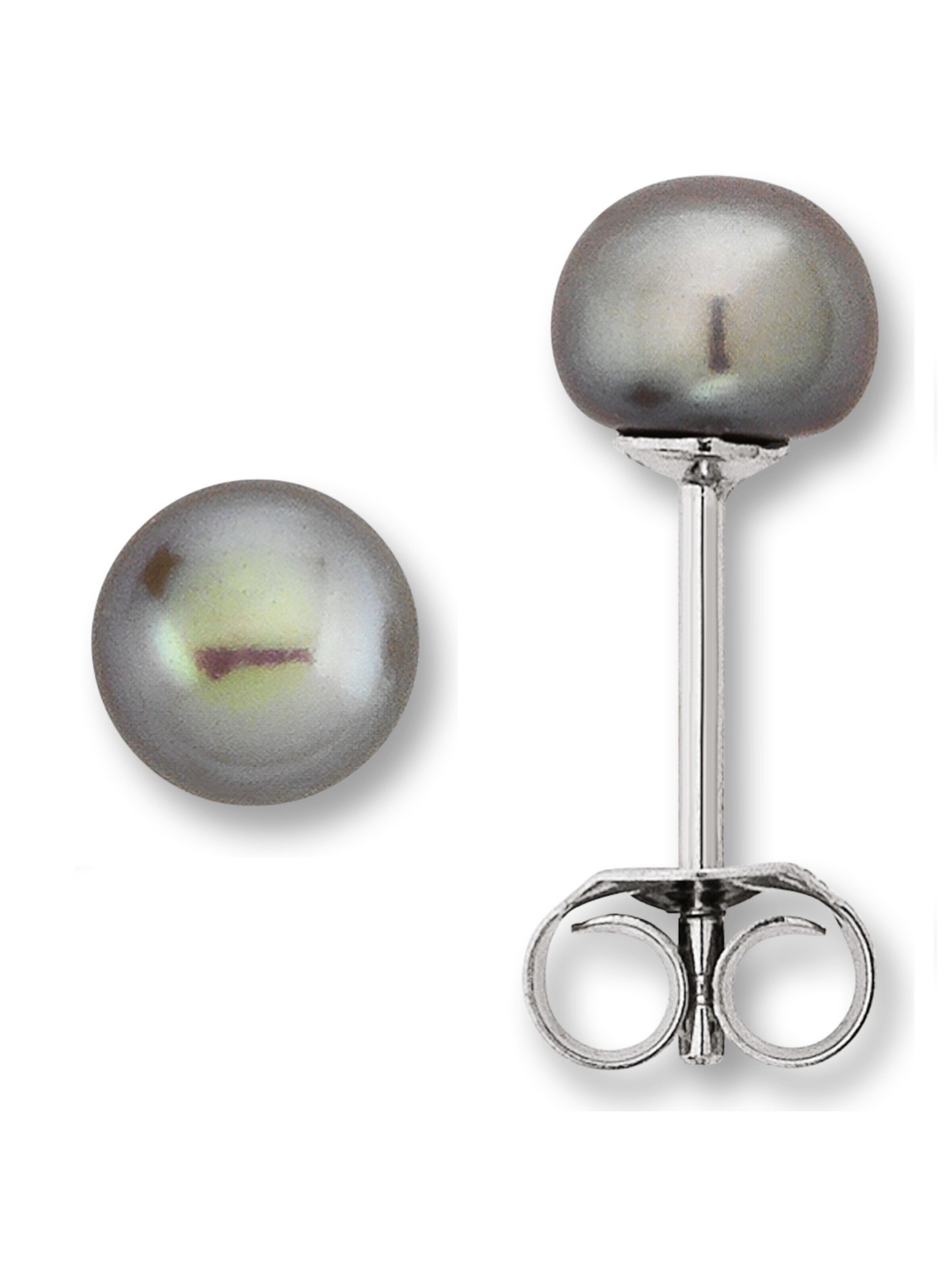 ONE ELEMENT Ohrringe in Grau: Vorderseite