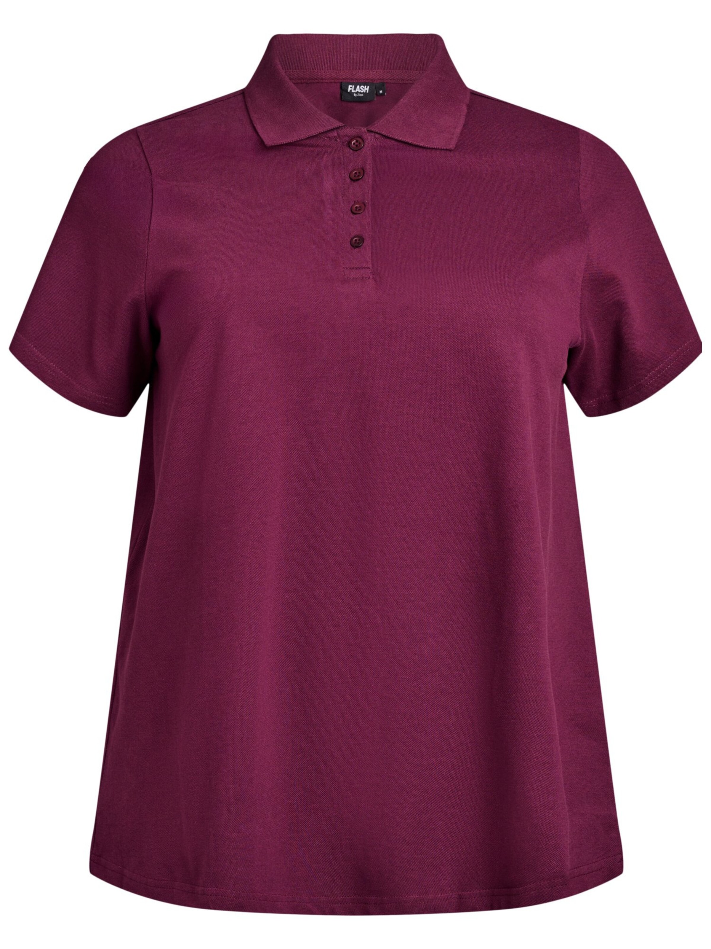 Flash by Zizzi Poloshirt 'FLLYN' in Rot: Vorderseite