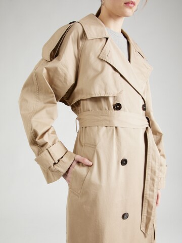 Gina Tricot Between-Seasons Coat in Beige