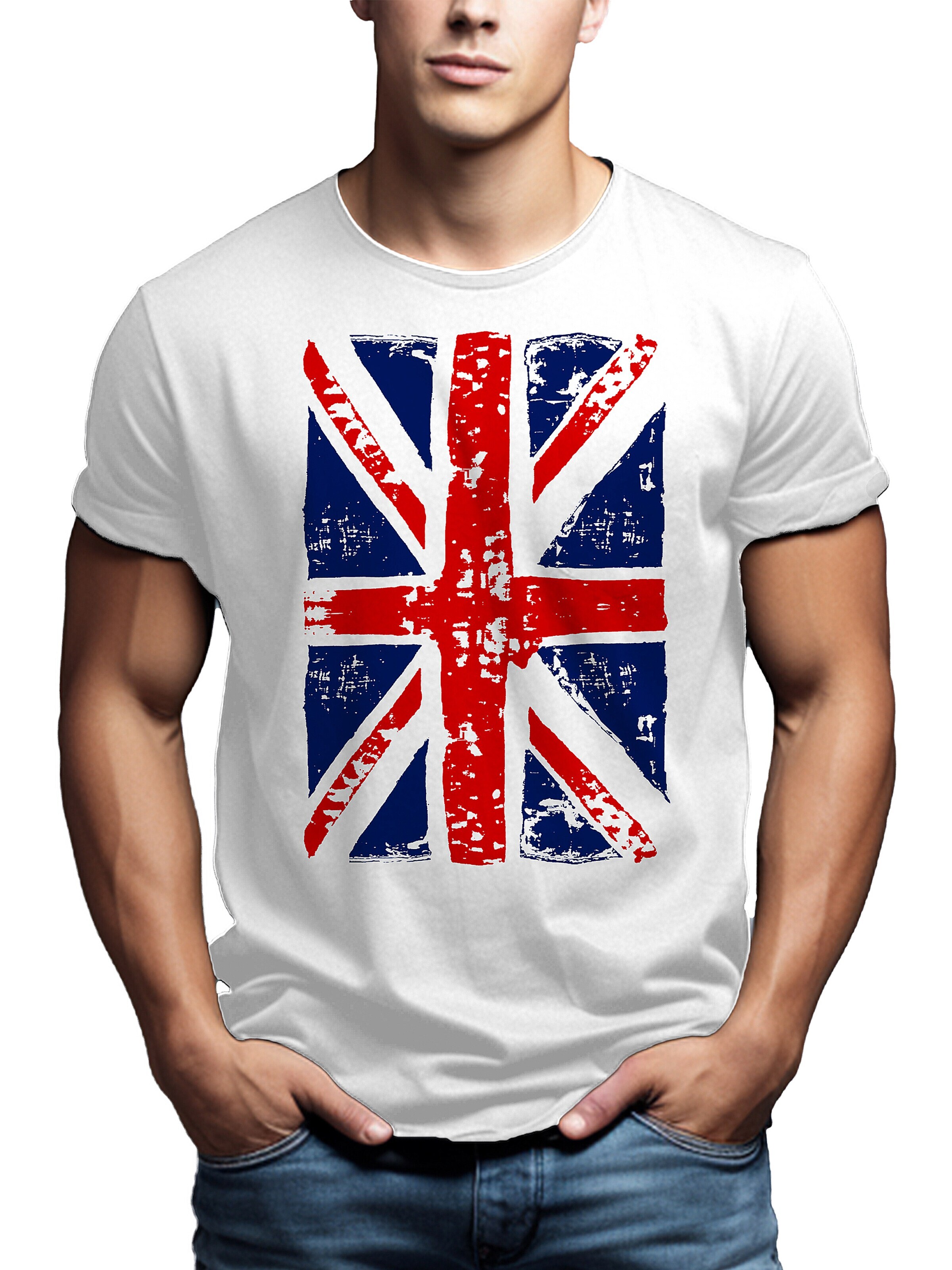 MAKAYA Shirt 'Union Jack' in White