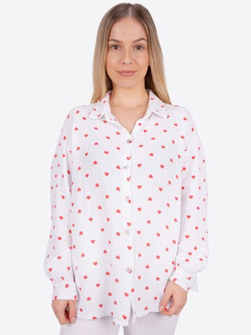 Chemisier 'Liya' Seasons of April en blanc : devant