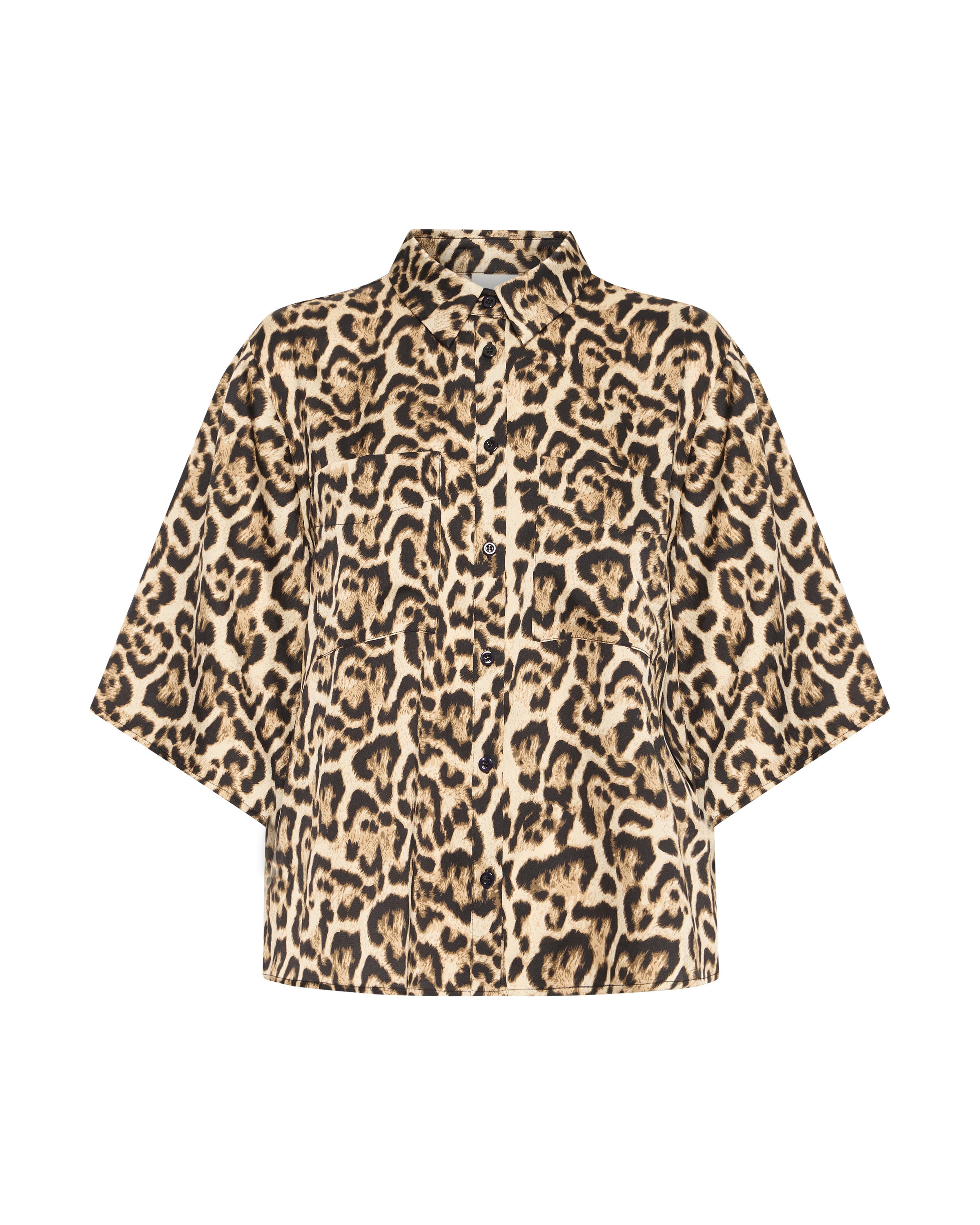 ICHI Shirt in Brown: front