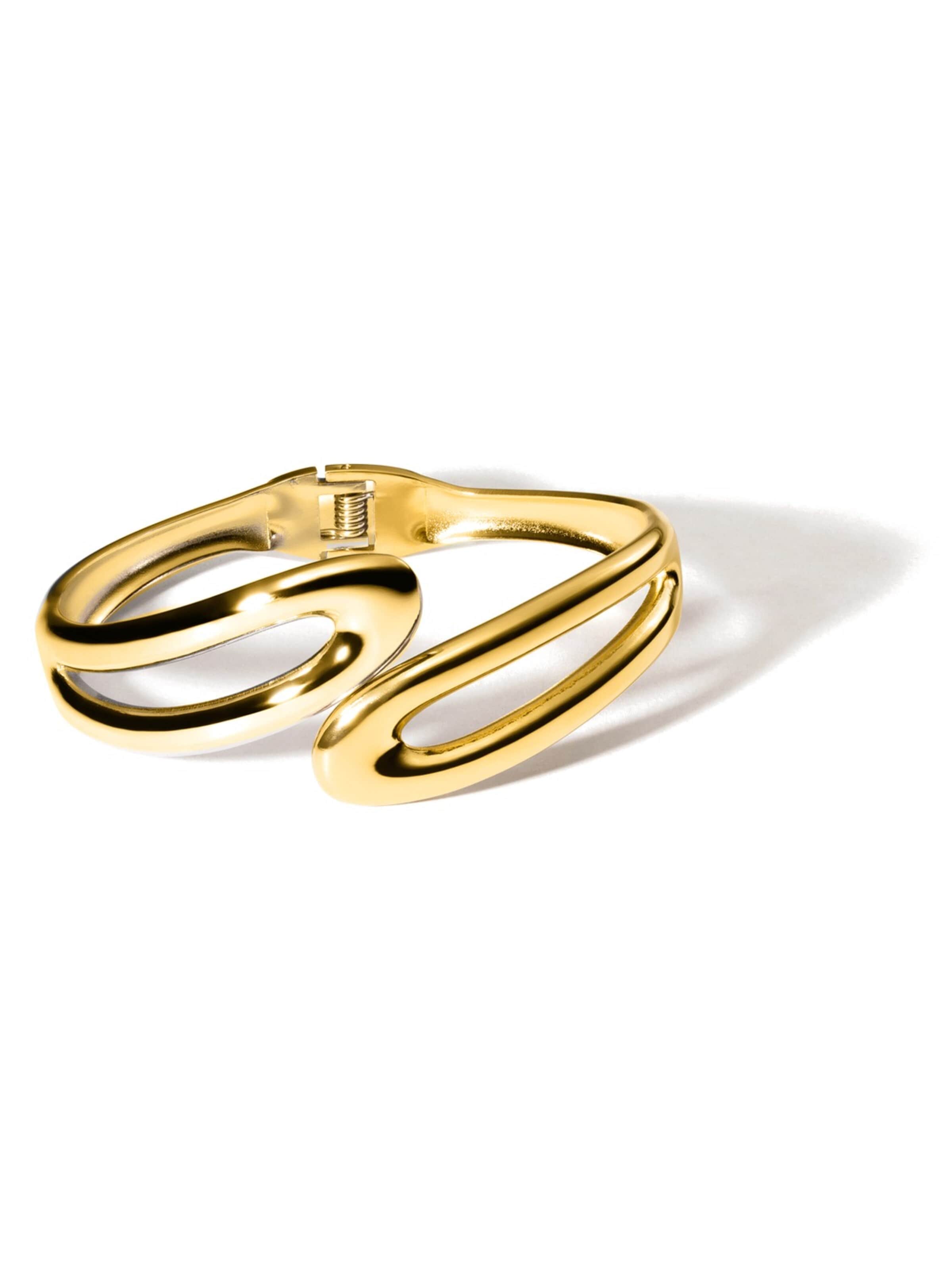 hiBALI Bracelet 'Curved Bangle' in Gold: front