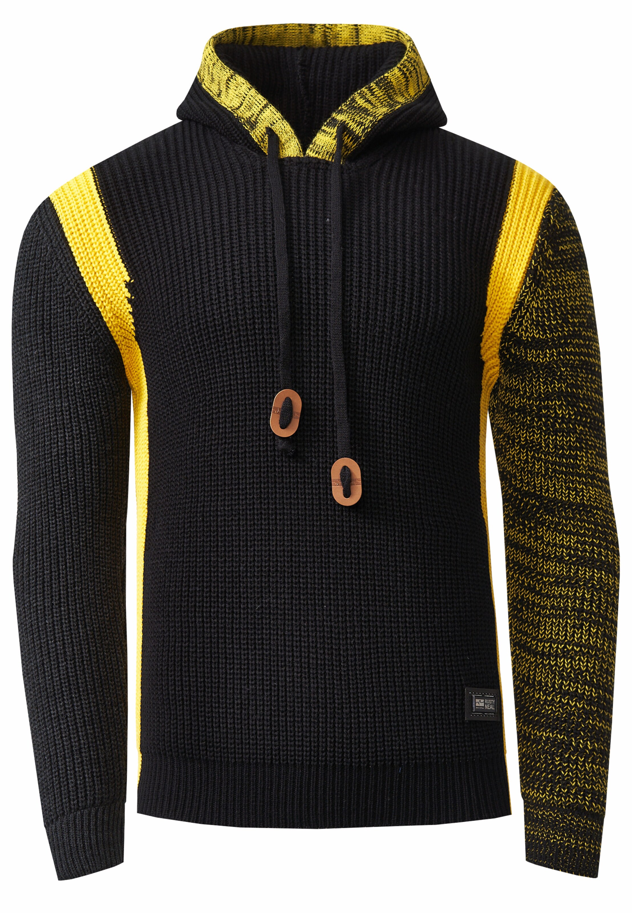 Rusty Neal Pullover in Schwarz: Vorderseite