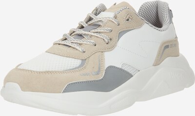 HUGO Sneaker low 'Leon' i beige / grå / hvid, Produktvisning