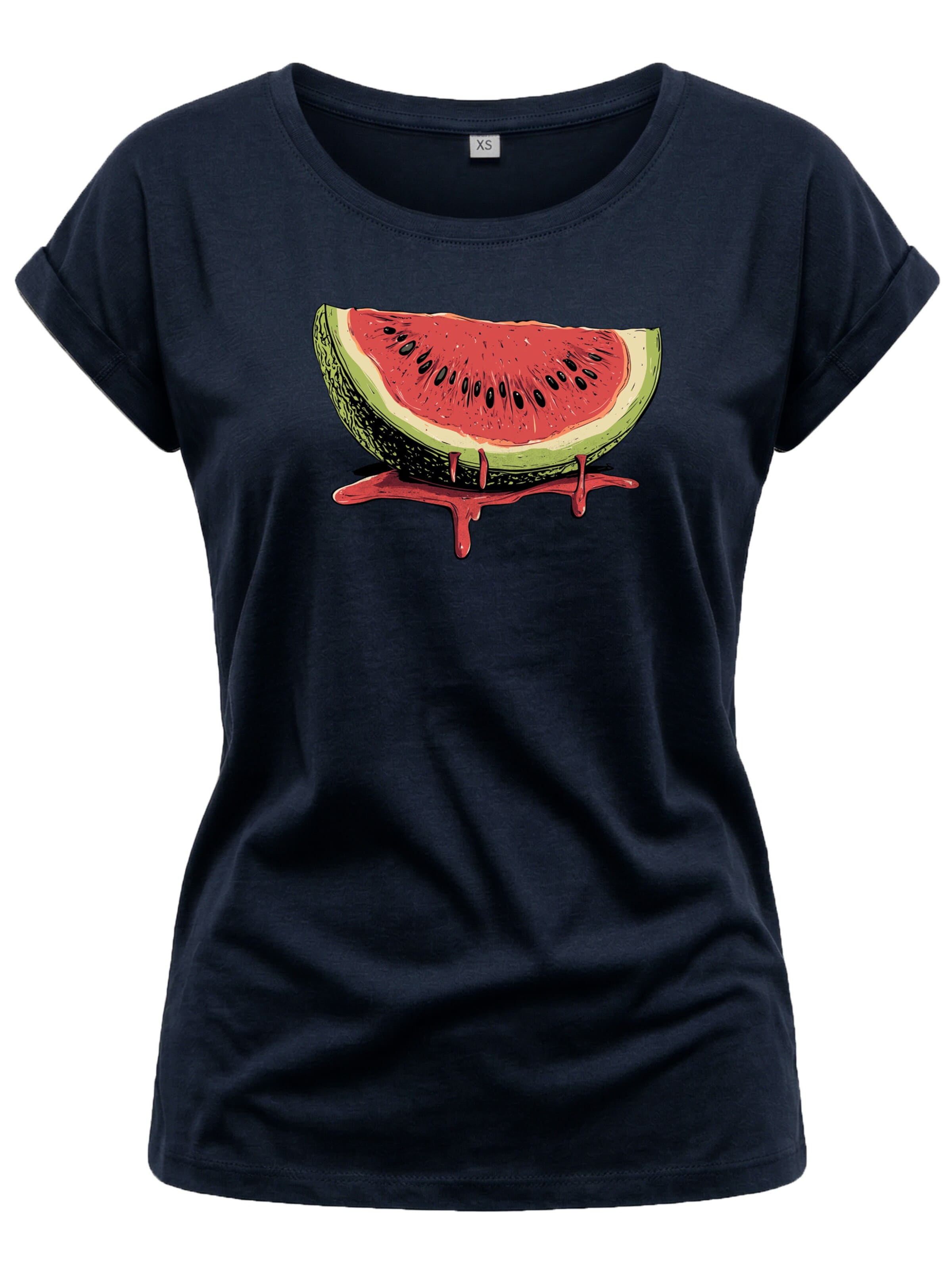 MAKAYA Shirt 'Watermelon' in Blue: front