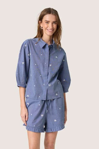 Chemisier 'Elly' SOAKED IN LUXURY en bleu : devant