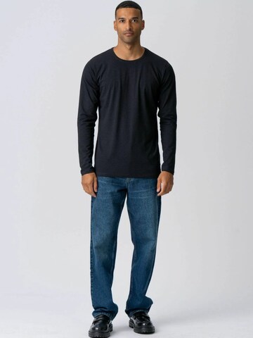 Coupe regular Chemise ' Basic Long ' TEESHOPPEN en noir