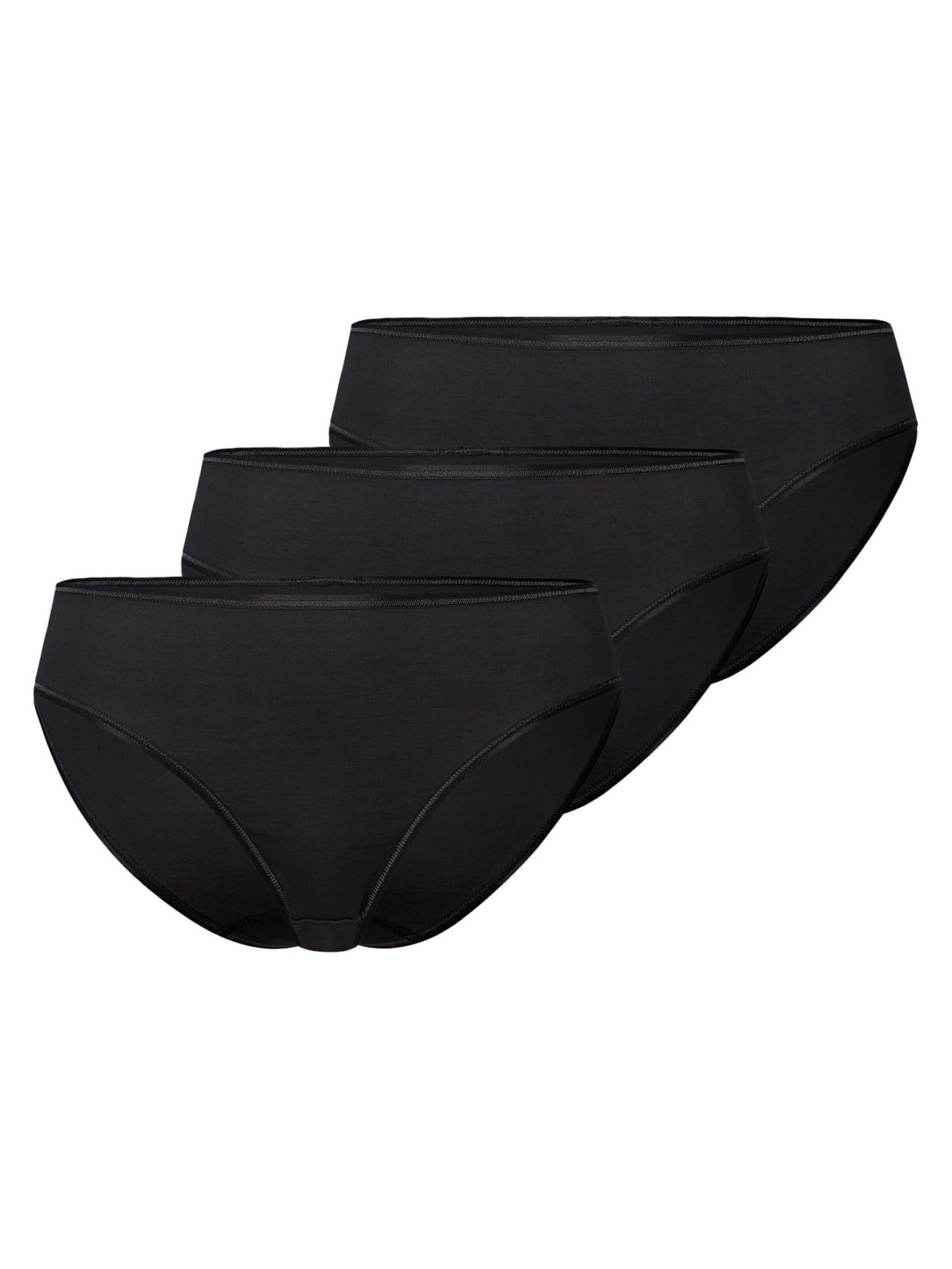 Hanro Slip 'Cotton Seamless'‌‌‌‌ in Schwarz: Vorderseite
