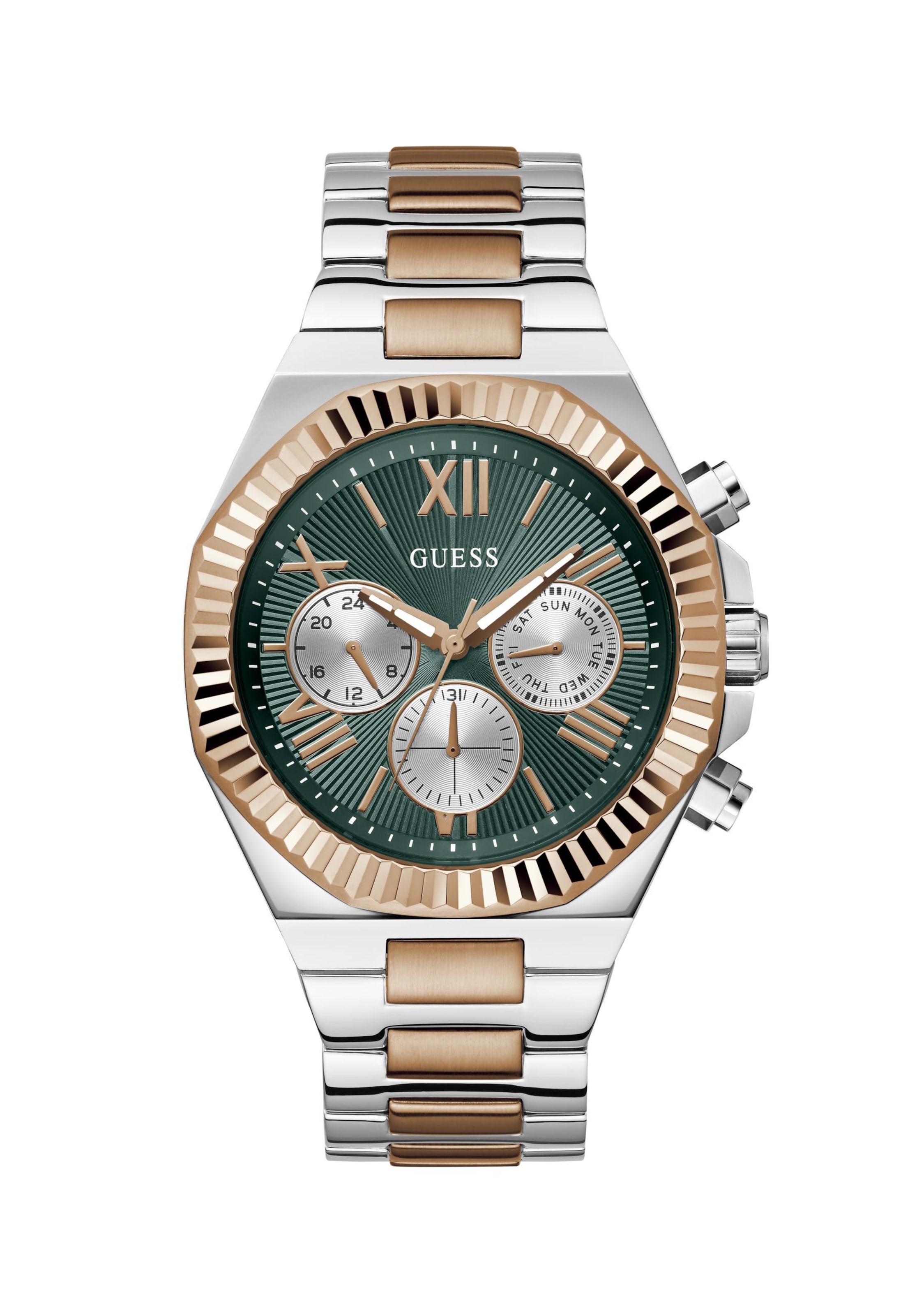 Orologio analogico 'EQUITY' di GUESS in argento: frontale