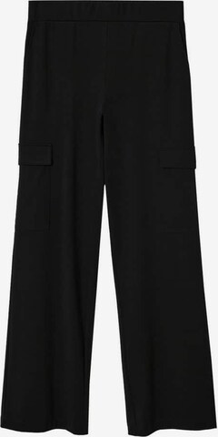 MANGO Loose fit Cargo Pants 'Natali' in Black: front