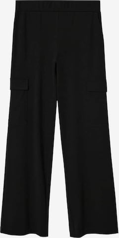 Loosefit Pantalon cargo 'Natali' MANGO en noir : devant