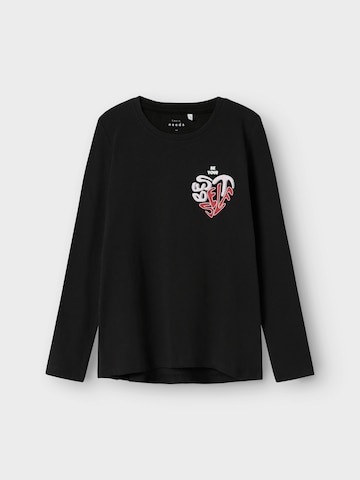 NAME IT Футболка 'NKFVIOLET 2P LS LOOSE TOP' в Черный