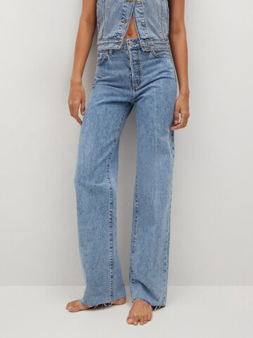 MANGO Wide Leg Jeans 'Nora' i blå: forside