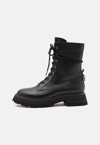 MICHAEL Michael Kors - Botim com fivela 'CALEB' em preto: frente