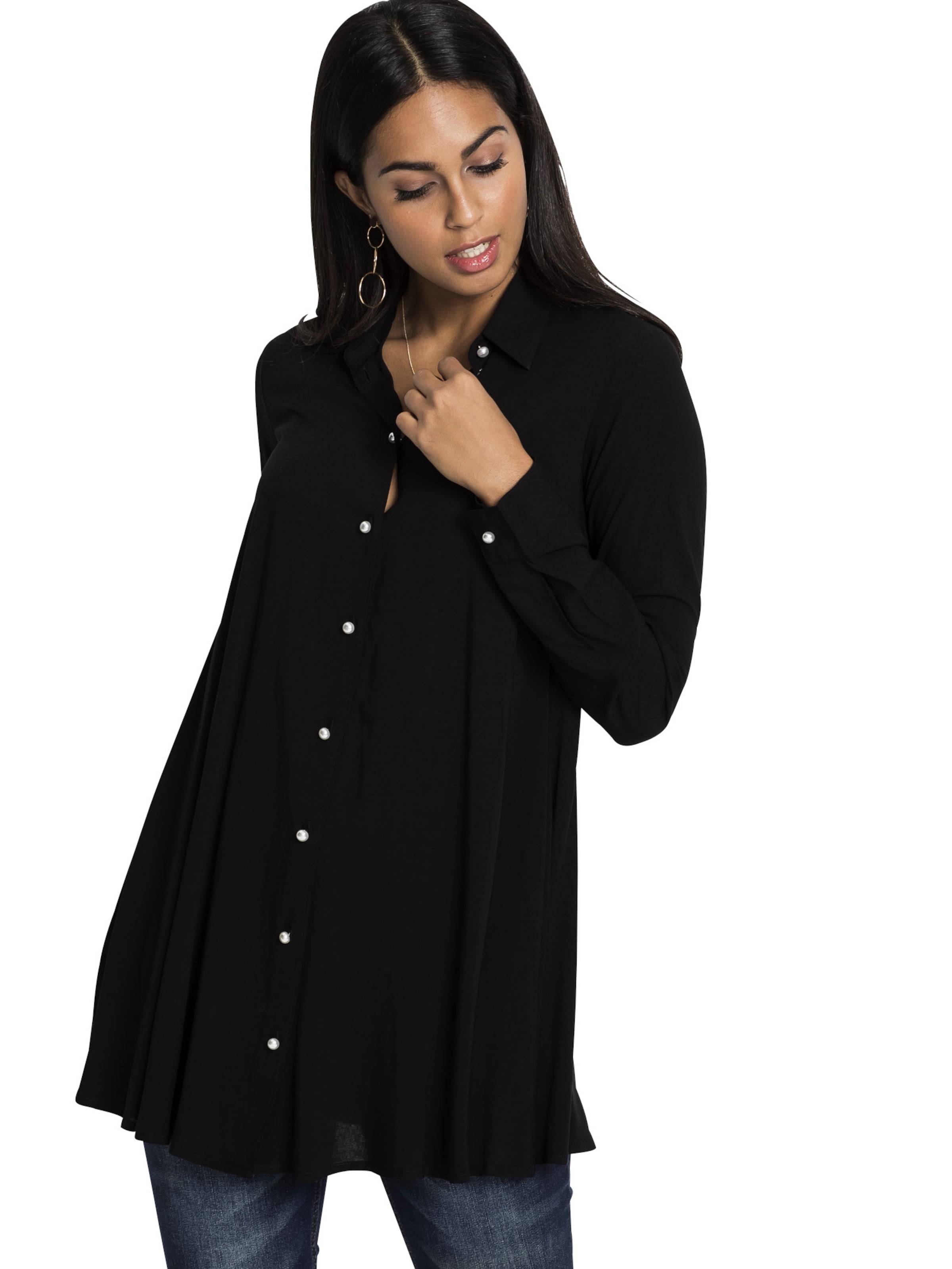 bonprix Blouse in Black: front