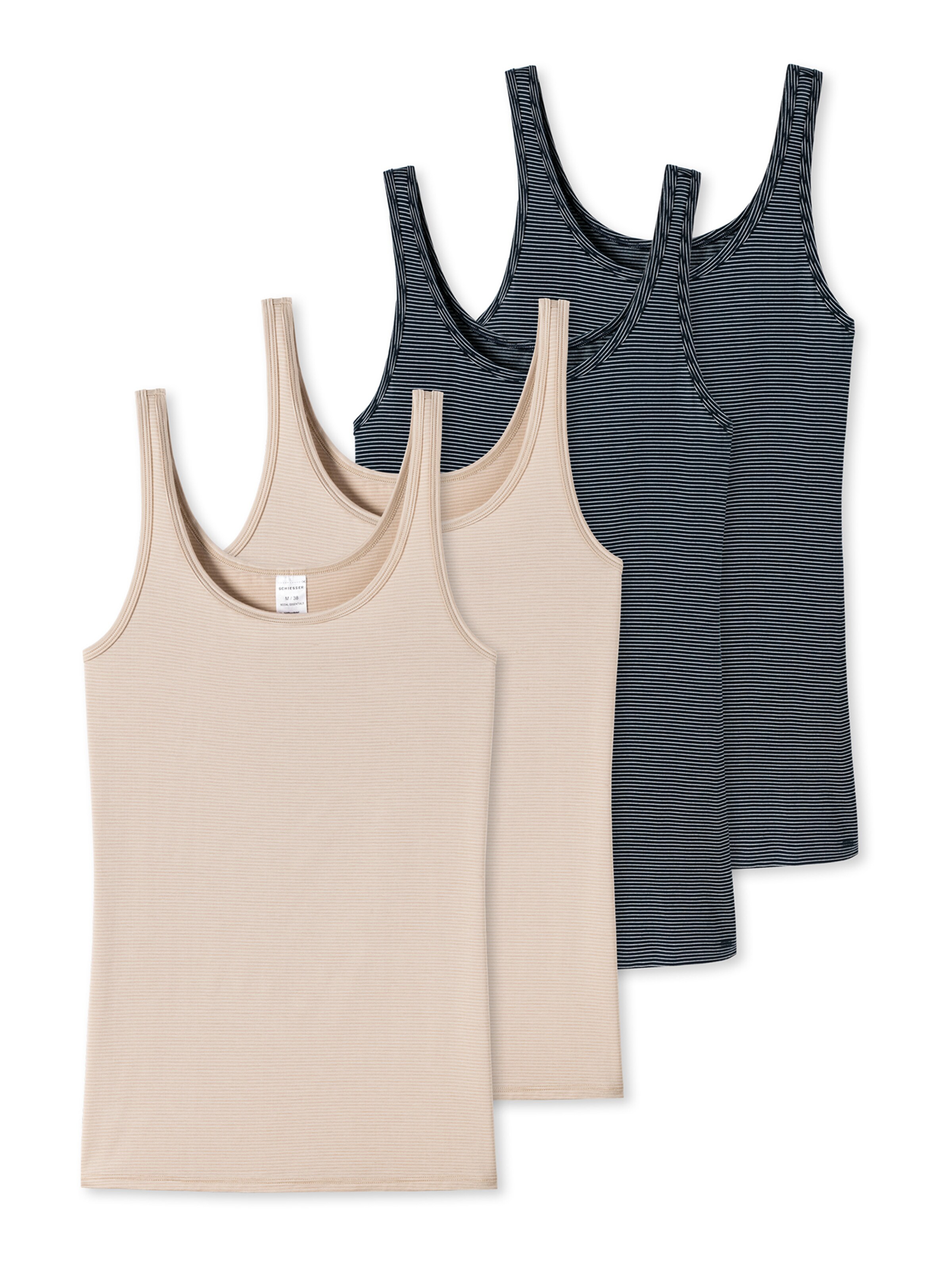 SCHIESSER Unterhemd 'Essentials' in Beige: Vorderseite