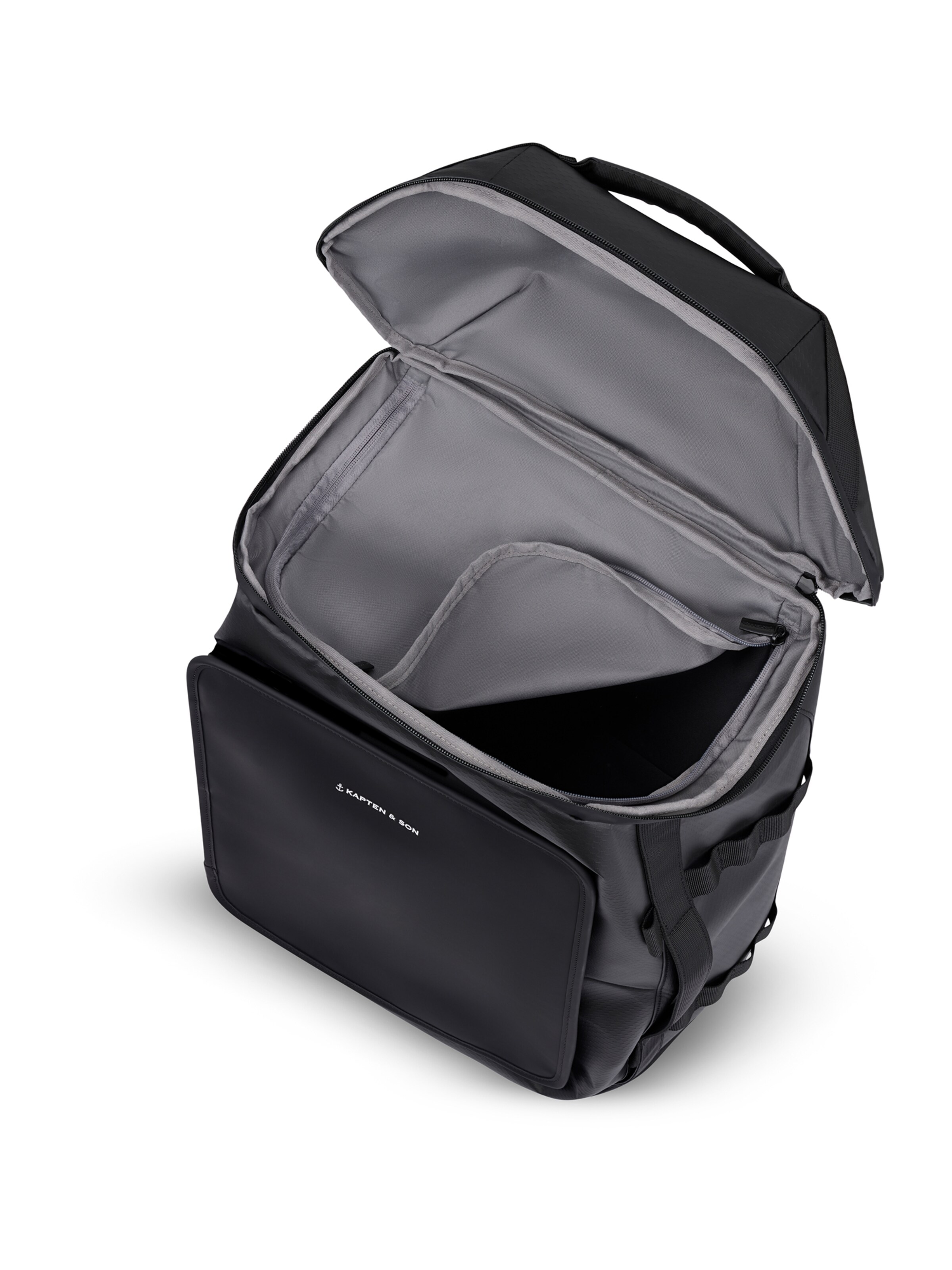 Kapten & Son - Mala de viagem 'Lisbon Duffle Backpack Large' em preto