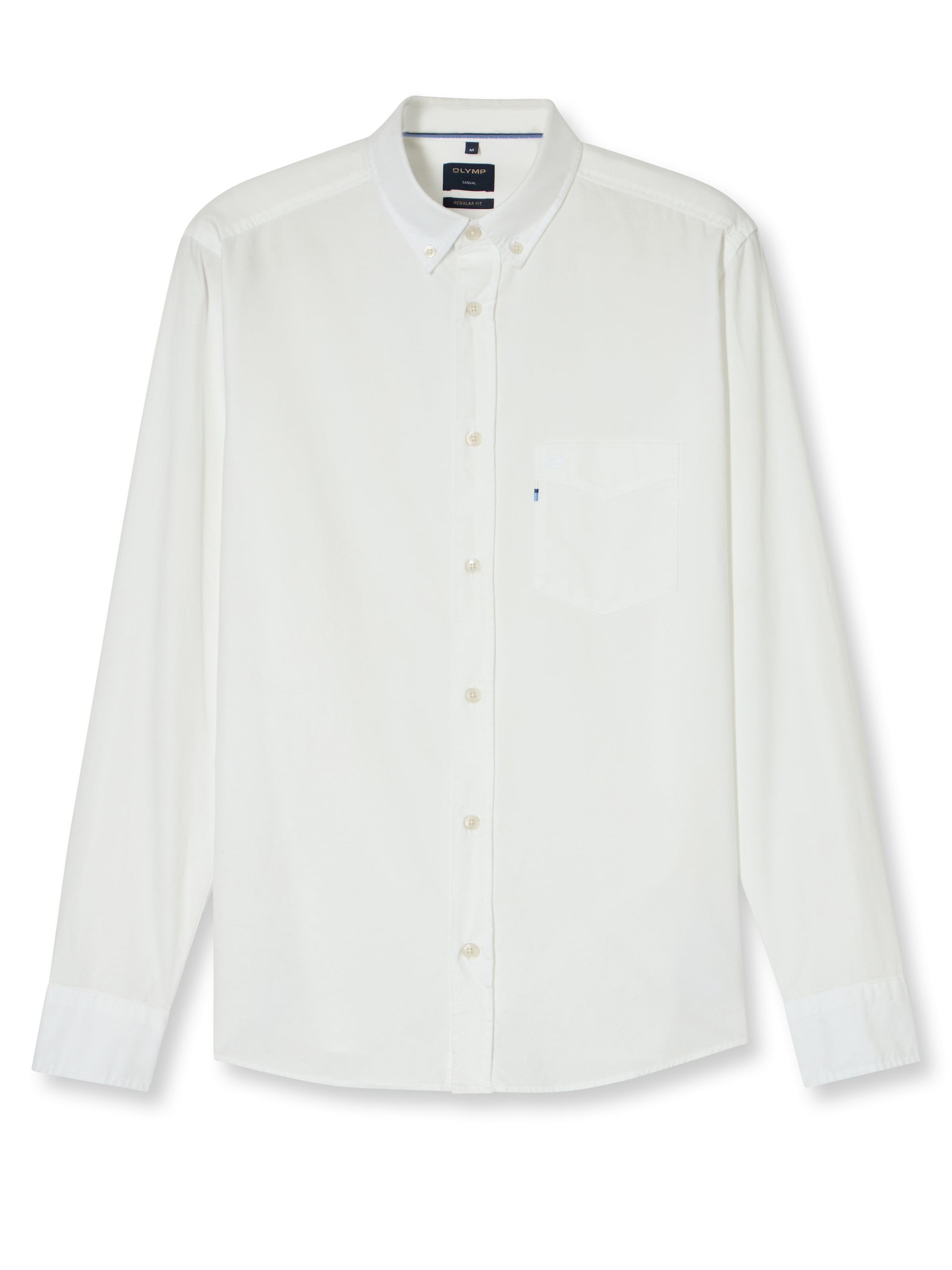 OLYMP Regular Fit Forretningsskjorte i hvid: forside