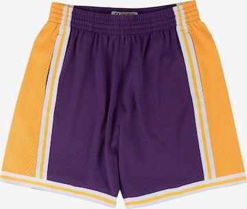 Mitchell & Ness Regular Urheiluhousut 'Los Angeles Lakers' värissä keltainen: etupuoli