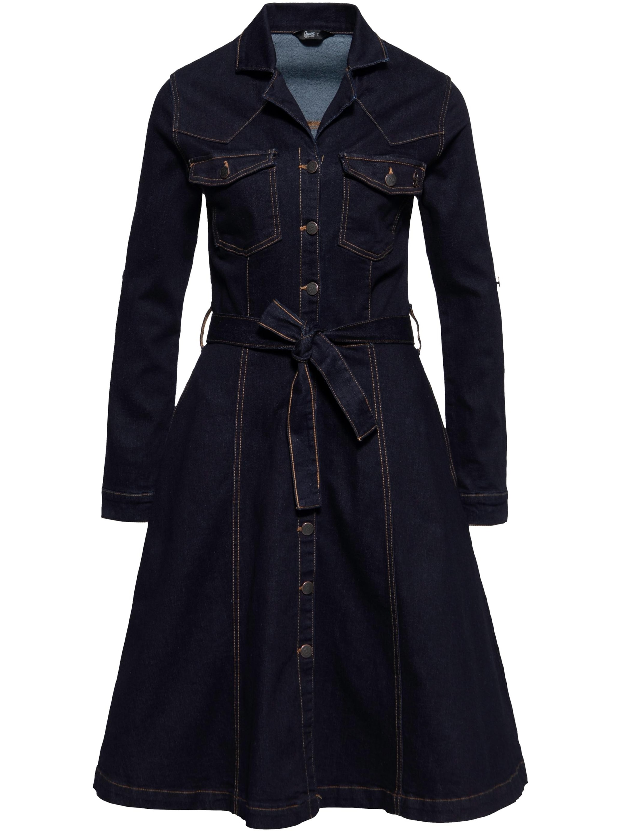 Queen Kerosin Kleid‌‌‌‌‌‌‌‌ in Blau: Vorderseite