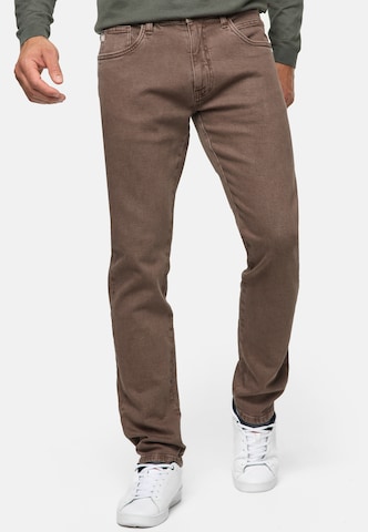 INDICODE JEANS Regular Jeans in Brown: front