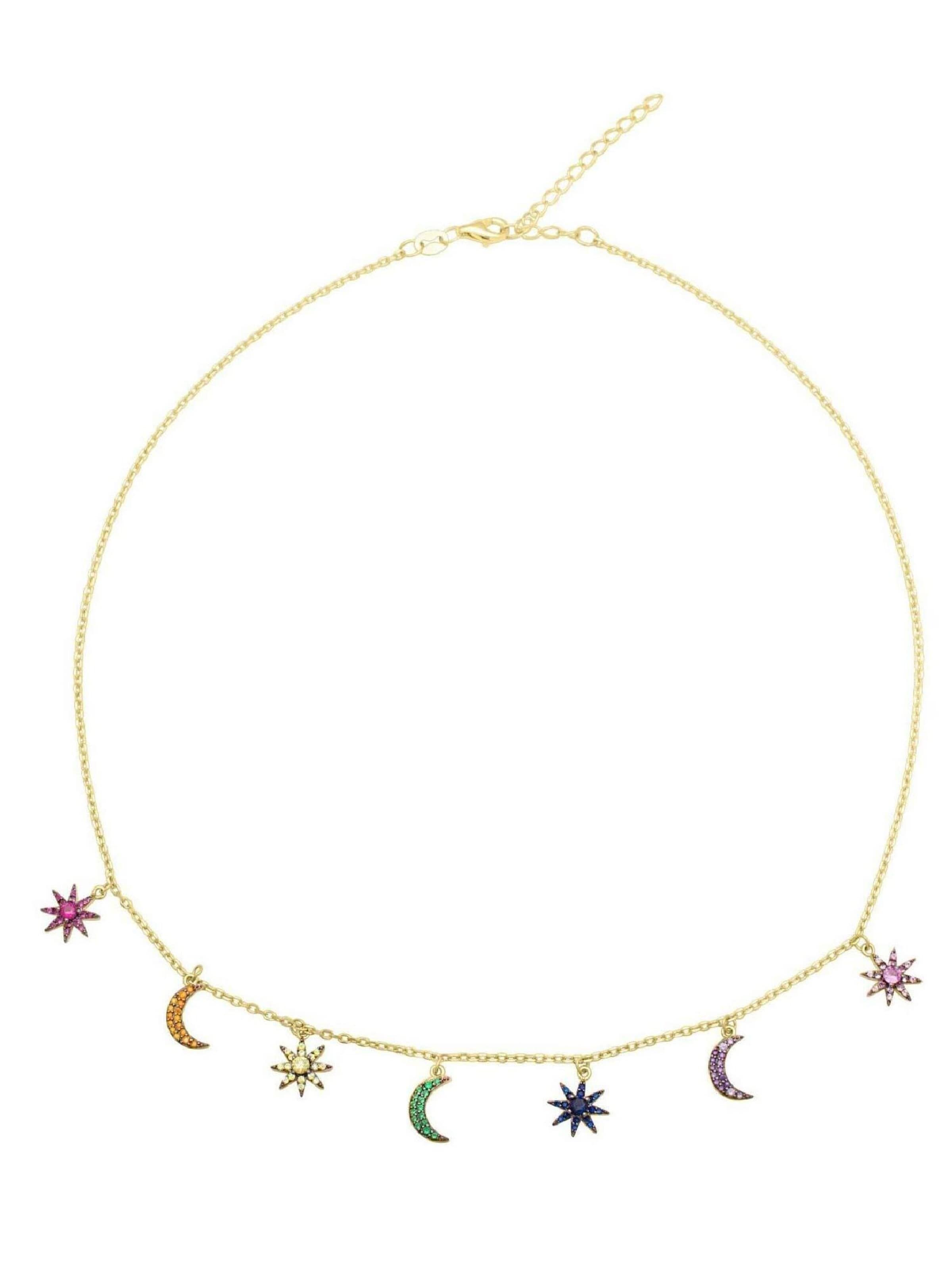 Tony Fein Necklace 'Sonne Mond Sterne' in Mixed colors: front