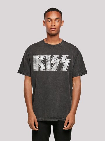T-Shirt 'Kiss' F4NT4STIC en noir : devant