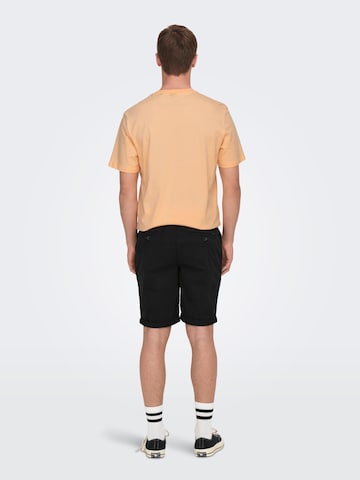 Only & Sons - regular Pantalón chino 'Peter' en negro