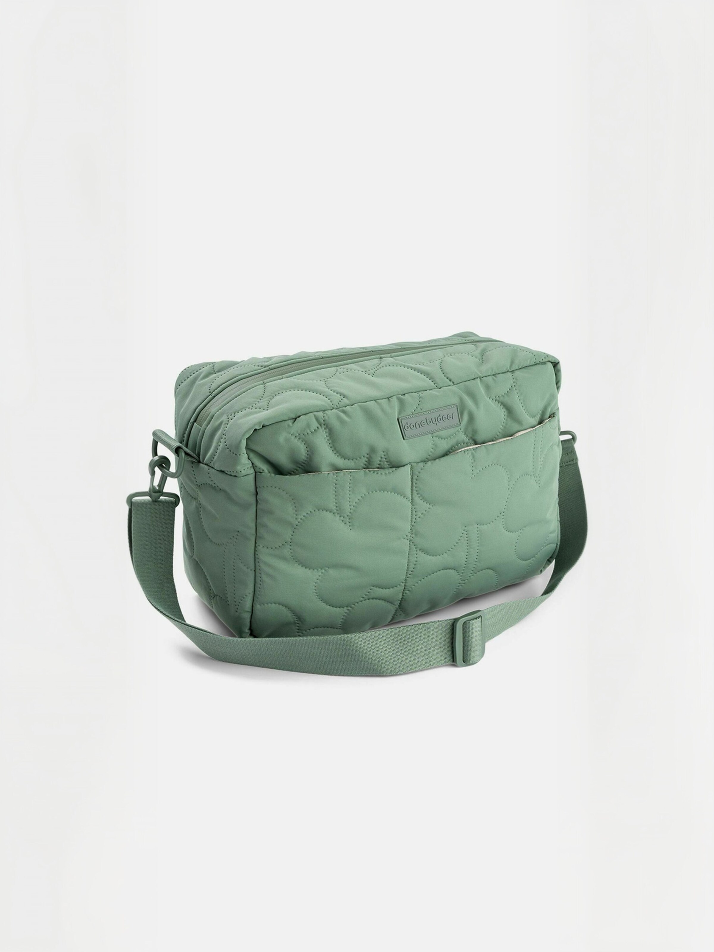 Done by Deer - Mala ' Quilted ' em verde: frente