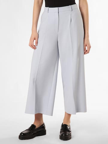 HUGO Red Wide leg Pleated Pants 'Halissa' in Blue: front