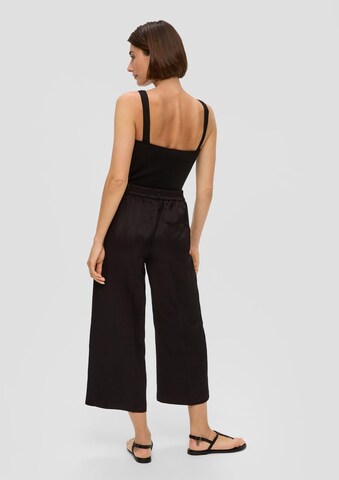 s.Oliver BLACK LABEL Wide Leg Hose in Schwarz: zadná strana