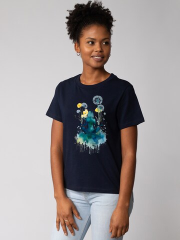 Watapparel Shirt 'Yoga & Meditation' in Blue: front