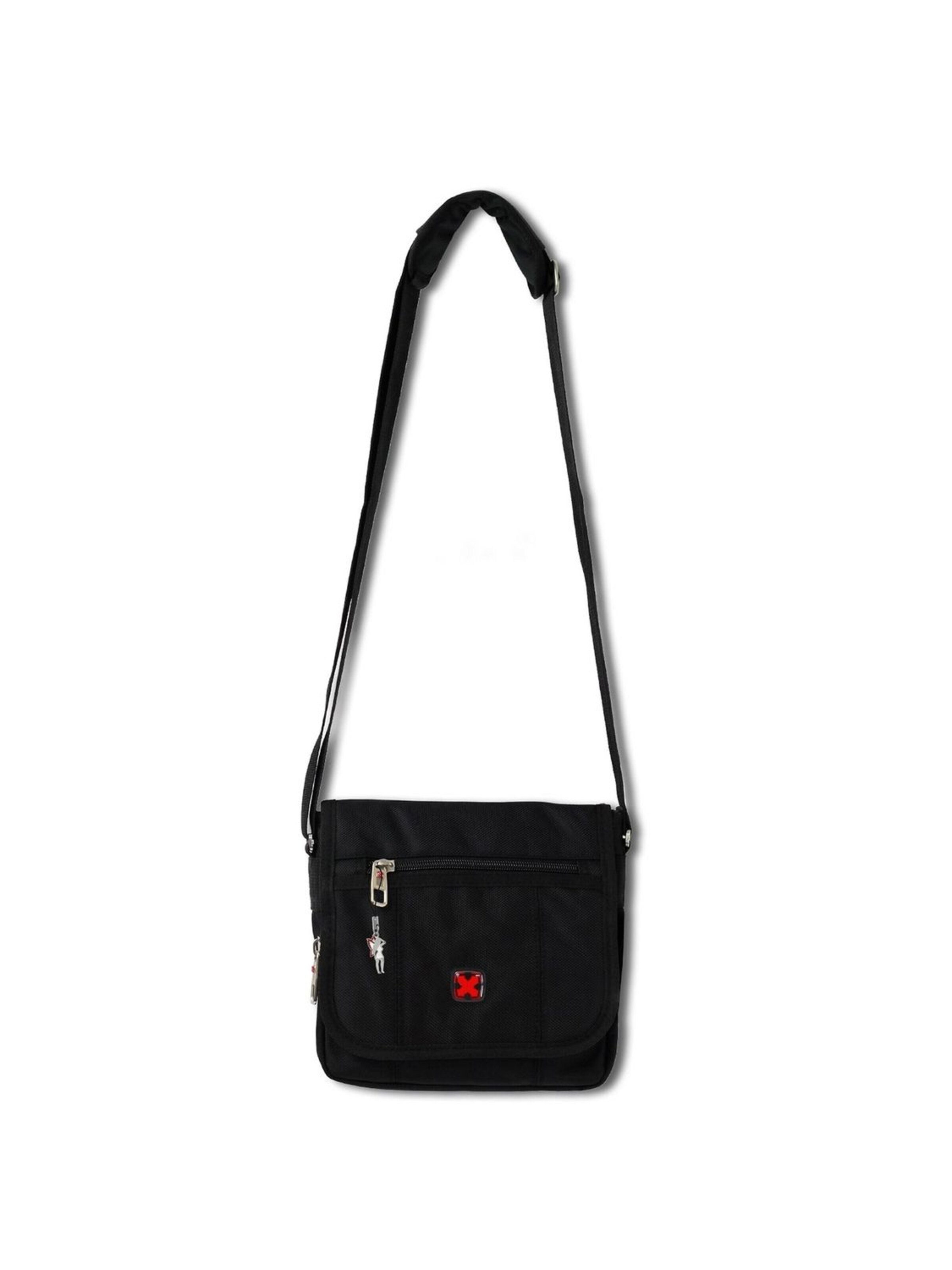 Travel N Meet - Bolso de hombro en negro: frente