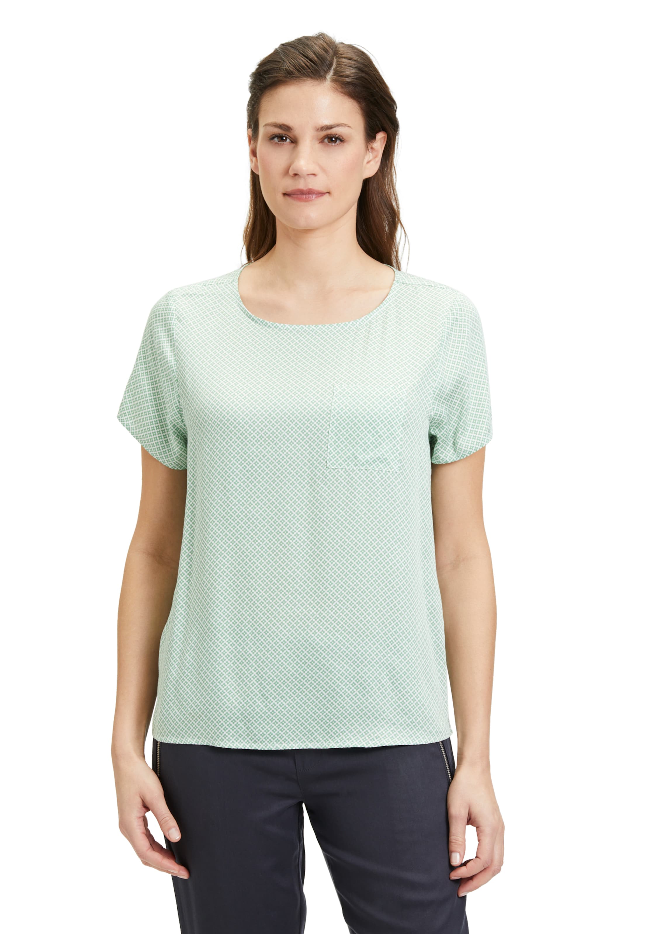 Cartoon Bluse in Grün: Vorderseite